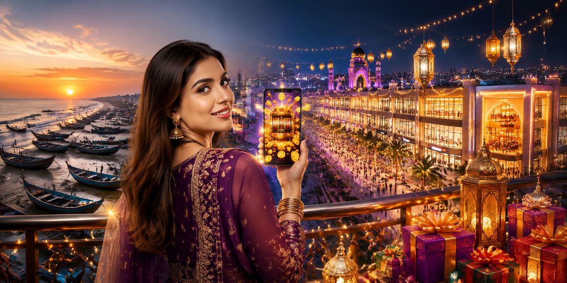 কক্সবাজারে ঈদ উৎসবে স্লট গেম আনন্দ উপভোগ